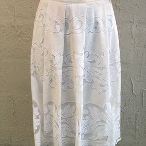 Cream laced skirt